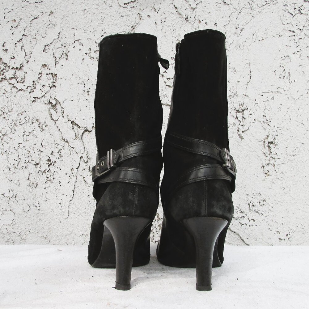 Cole Haan black leather  suede high ankle boots 10 - Picture 6 of 7
